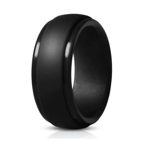 Black Silicone Rubber Wedding Band